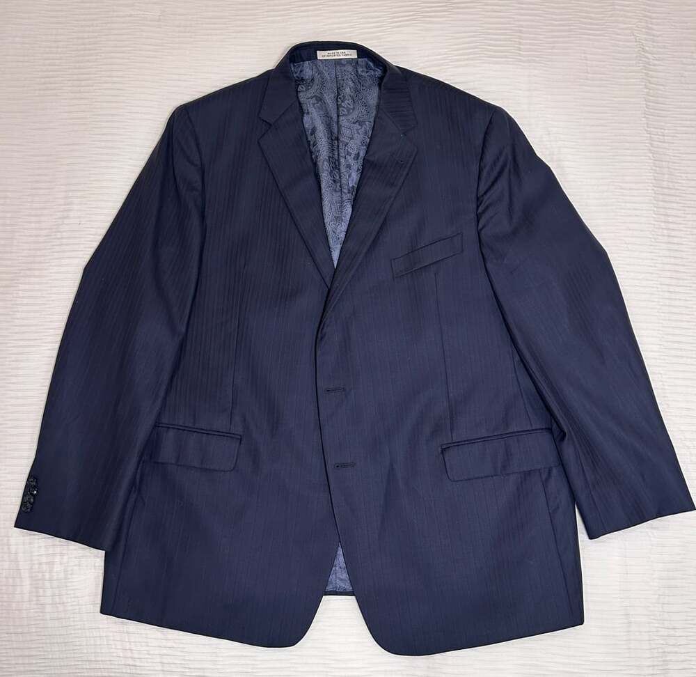 Joseph Abboud Guabello Navy Pinstripe Blazer 50L